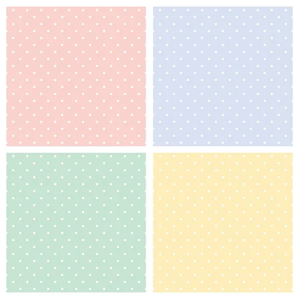 Vektörsüz desenler, desenler belirlendi - renkli arkaplanda beyaz benekler