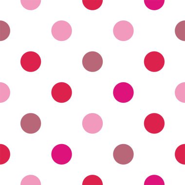 pembe lekeli beyaz arka planda kesintisiz vektör desen