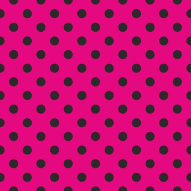 neon pembe arka plan üzerinde siyah lekeli ile sorunsuz vektör desen