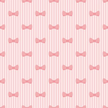 tatlı pembe fiyonk sorunsuz vektör desen veya arka plan