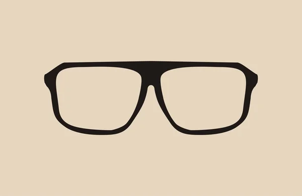 Vector big black hipster eye glasses — Stock Vector