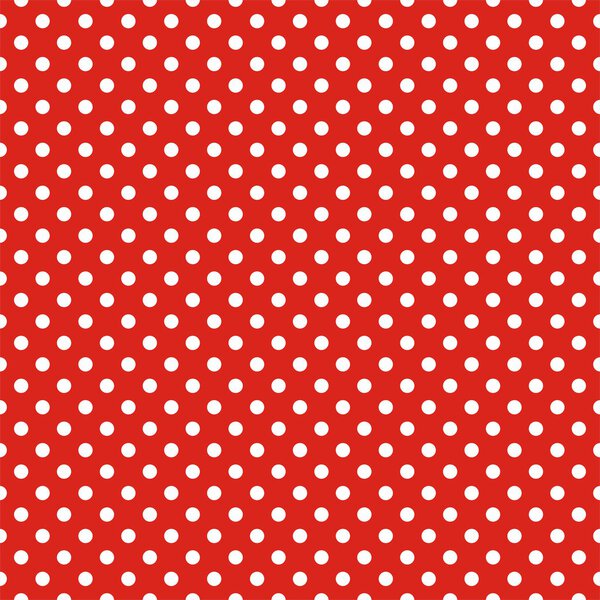 Retro seamless vector pattern with small white polka dots on red background