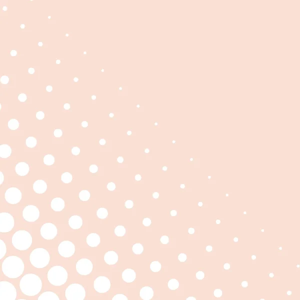 Vektor bakgrund - rosa och vita prickar från små till stora - vintage söt alla hjärtans illustration för webbdesign — Stock vektor
