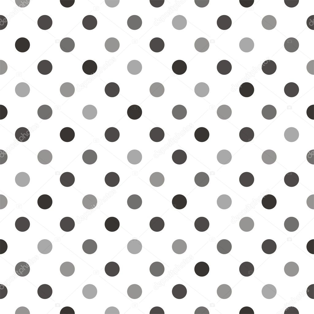 Seamless vector pattern or texture with dark grey and black polka dots on white background for blog, web design, scrapbooks.
