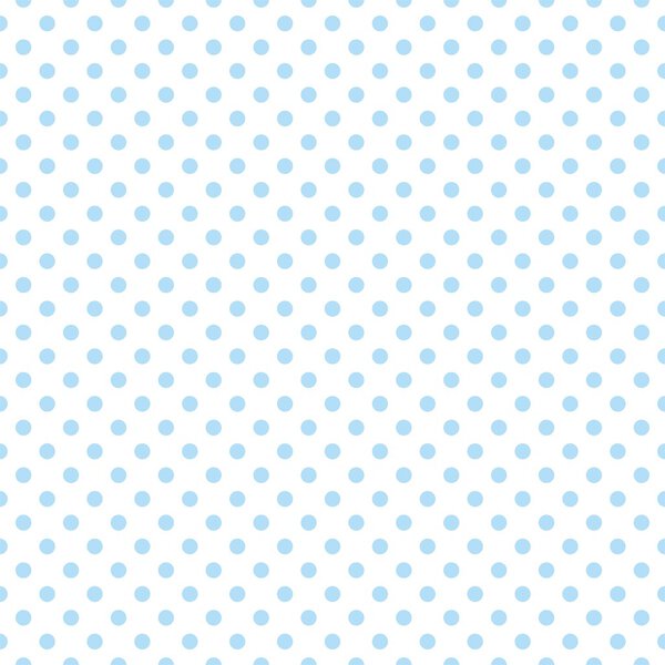 Seamless vector pattern, texture or background with cool blue polka dots on white background for web design, desktop wallpaper, winter blog, website or invitation card.