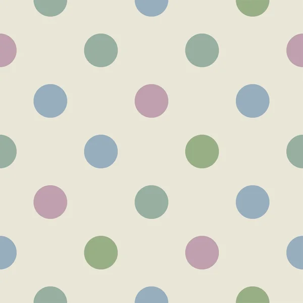 Motif ou texture vectorielle sans couture avec des pois rose pastel colorés, verts et bleus sur fond gris . — Image vectorielle