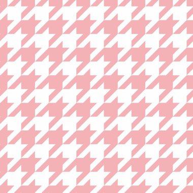 houndstooth sorunsuz pembe vektör desen. pembe ve beyaz renkli renkli web sitesi arka plan veya masaüstü duvar kağıdı için geleneksel İskoç kareli kumaş koleksiyonu.