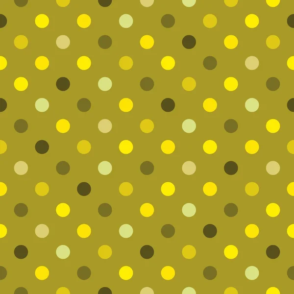 Patrón o textura verde de lunares coloridos vectoriales sin costuras con fondo verde, amarillo y oscuro para niños, fondo de pantalla de escritorio y diseño de sitios web — Vector de stock