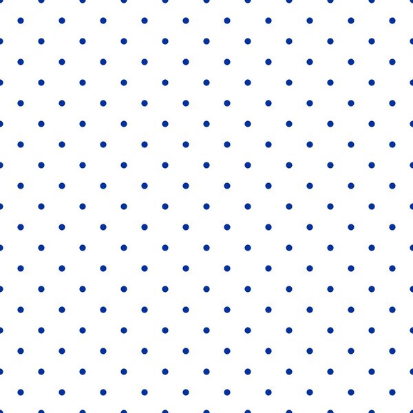 Seamless vector pattern with sailor navy blue polka dots isolated on white background.
