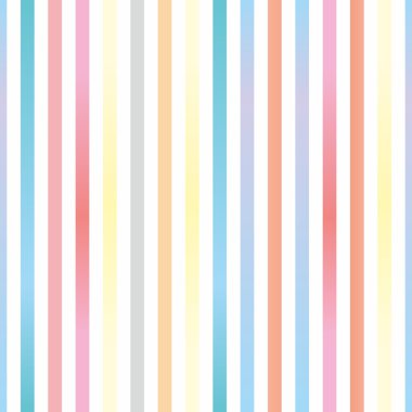 Dikişsiz vektör pastel çizgili arka plan veya desen çizim. Sarı, kırmızı, pembe, yeşil, mavi, turuncu ve mor renkli çizgili çocuk Web sitesi arka plan için masaüstü duvar kağıdı