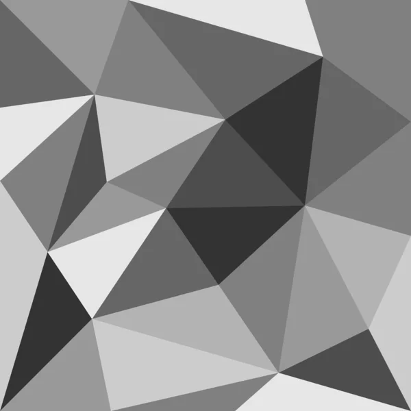 Fondo de vector de triángulo gris o patrón sin costura. Mosaico geométrico de envoltura de superficie plana negra y gris para el diseño del sitio web de papel pintado o halloween — Archivo Imágenes Vectoriales