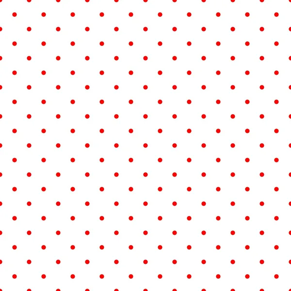 Retro vector pattern with red polka dots on whitebackground - vintage seamless texture for kids  background, website design, blog, desktop wallpaper — Stock Vector