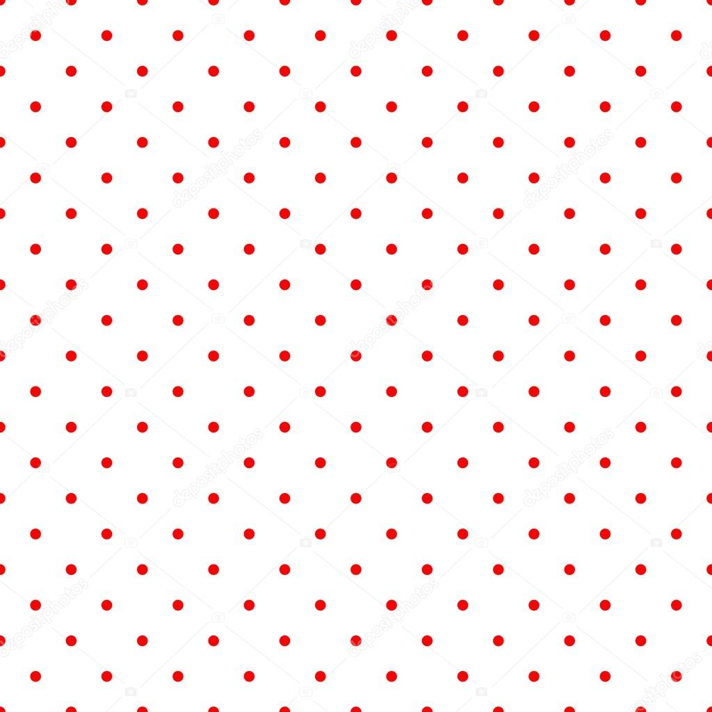 Retro vector pattern with red polka dots on whitebackground - vintage seamless texture for kids  background, website design, blog, desktop wallpaper