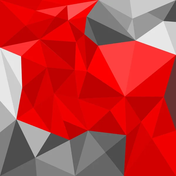 Fond vectoriel triangle gris et rouge ou motif sans couture. Surface plate noire, rouge et grise enveloppant la mosaïque géométrique pour la conception de papier peint ou de site Web halloween — Image vectorielle