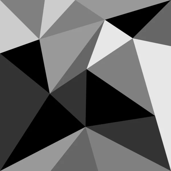 Mörk triangel vektor bakgrund eller sömlös mönster. Platt svart och grå ytbehandling geometrisk mosaik för tapeter eller halloween webbdesign — Stock vektor