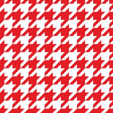 vektör desen veya arka plan houndstooth sorunsuz kırmızı ve beyaz. geleneksel İskoç kareli veya dogtooth kumaş Web sitesi arka plan veya masaüstü duvar kağıdı için.