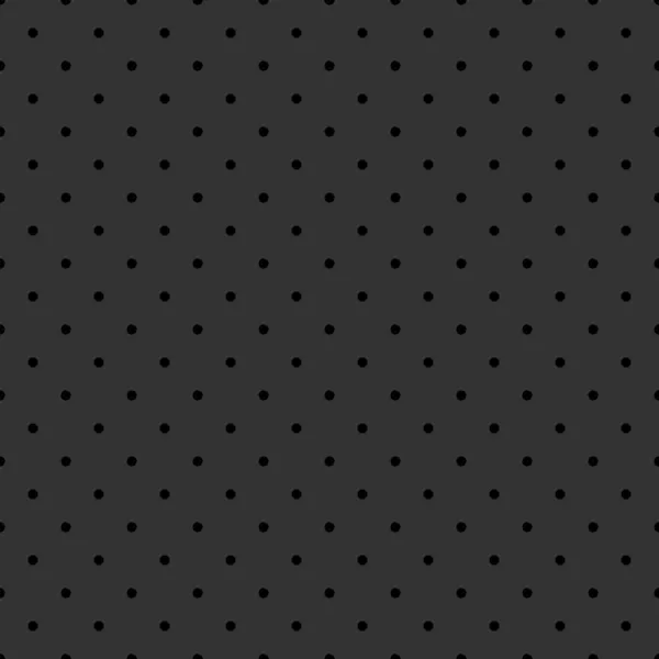 Modello vettoriale senza cuciture con pois neri su sfondo grigio scuro. Per il sito web, web design, carta da parati per desktop, decorazione, sfondo del blog, arti e album . — Vettoriale Stock