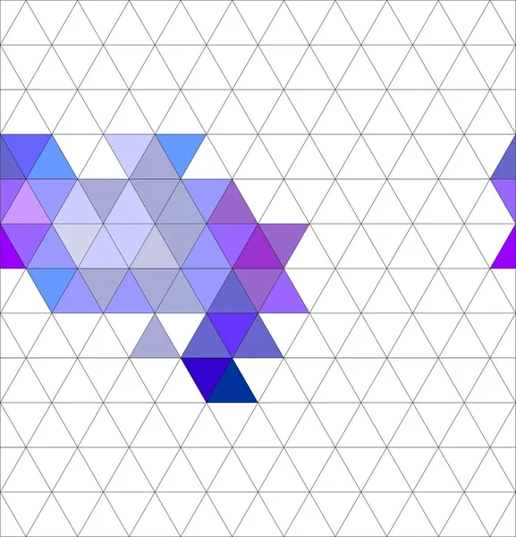 无缝的蓝色、 粉色、 紫色和白色矢量图案、 纹理或背景。丰富多彩的几何形状马赛克式的形状。时髦平面设计三角壁纸与阿兹台克人字形之字形打印 — 图库矢量图片