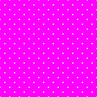karanlık neon pembe arka plan üzerinde beyaz puantiyeli ile sorunsuz vektör desen.