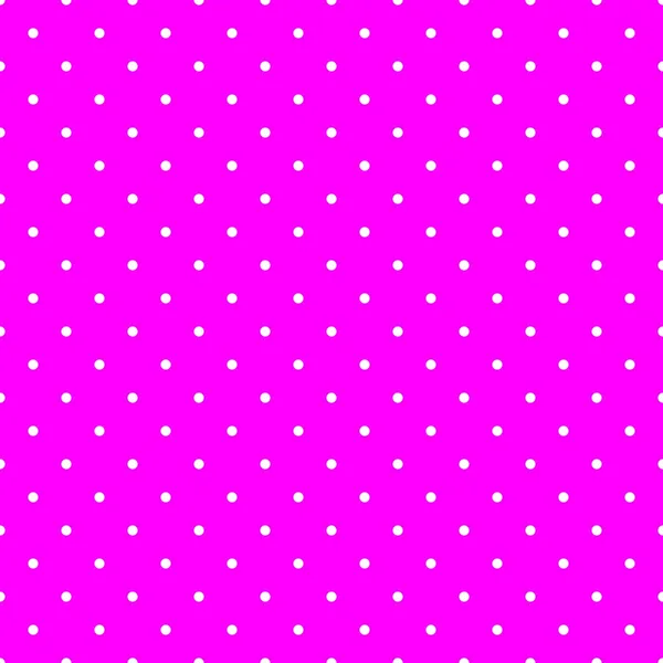 Motif vectoriel sans couture à pois blancs sur fond rose néon foncé . — Image vectorielle