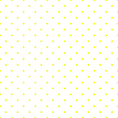 Seamless vector pattern with tile little sunny yellow polka dots on white background. clipart