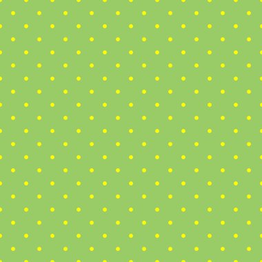 taze yeşil zemin üzerine sarı lekeli döşeme bahar vektör deseni.