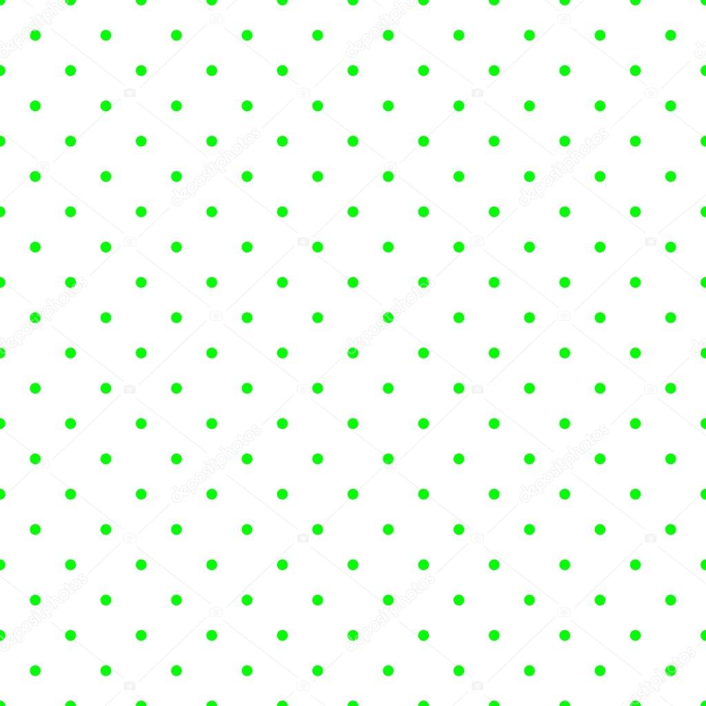 Seamless vector pattern or tile background with mint green polka dots on white background.