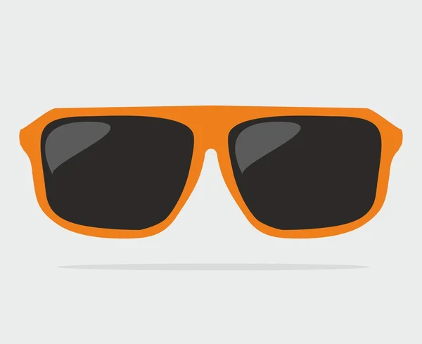 Orange hipster vector sunglasses — Stock Vector