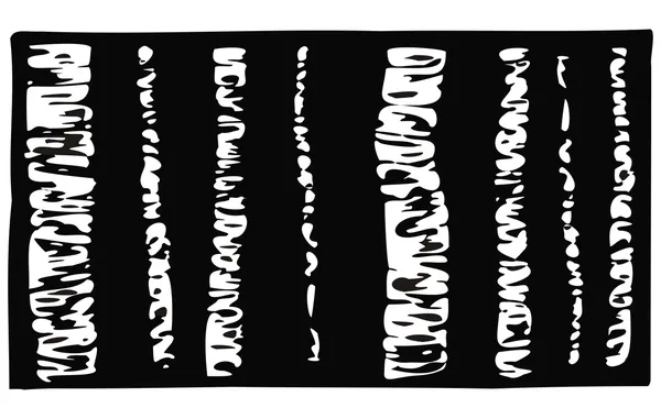 Betulle - illustrazione moderna vettoriale in bianco e nero con foresta di betulle o parco invernale con alberi bianchi su sfondo nero — Vettoriale Stock