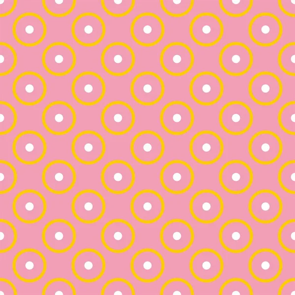Бесшовный Узор Желтыми Белыми Точками Розовом Фоне Ретро Текстура Рождественского — стоковый вектор