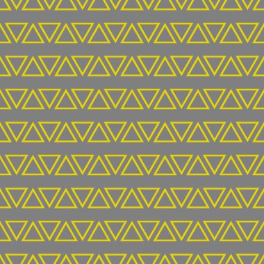 Gri arkaplanda yeşil üçgenli döşeme vektör deseni