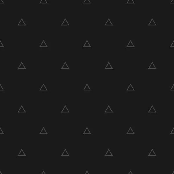 Patrón Vectorial Azulejos Con Impresión Triangular Gris Sobre Fondo Negro — Archivo Imágenes Vectoriales