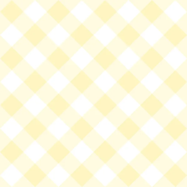 Fond Vectoriel Jaune Blanc Sans Couture Motif Carreaux Texture Grille — Image vectorielle