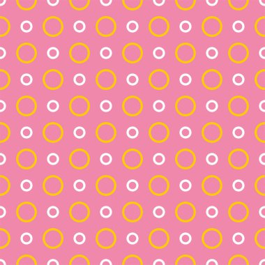 Pembe arka plandaki noktalar pürüzsüz vektör deseni