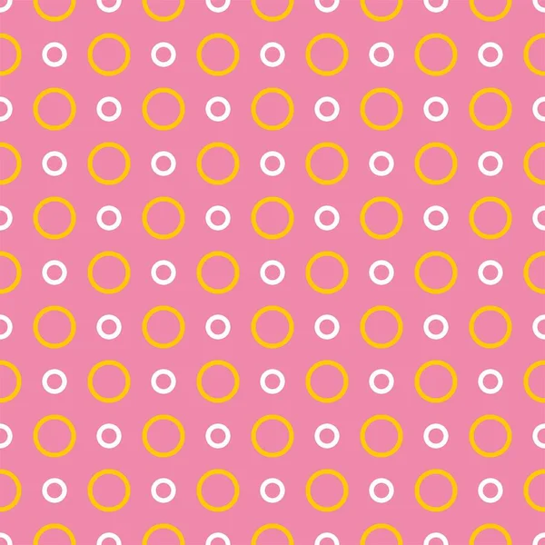 Pois Sur Fond Rose Motif Vectoriel Sans Couture Rétro — Image vectorielle