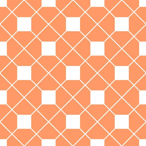 タイルオレンジと白のベクトルパターンまたはウェブサイトの壁紙の背景 — ストックベクタ