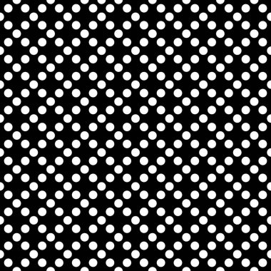 Tile white polka dots vector pattern for decoration wallpaper dark background