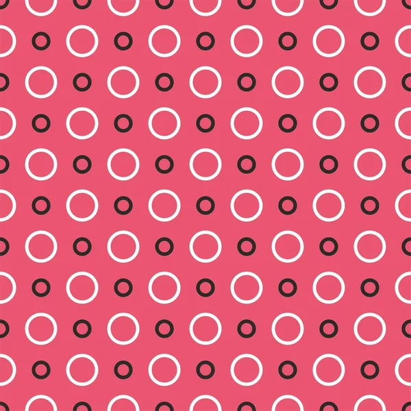 Безшовний Векторний Візерунок Солодкими Чорно Білими Поляками Рожевому Фоні Дітей — стоковий вектор