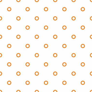 Beyaz arka planda turuncu benekli kusursuz vektör deseni ya da dokusu. Kartlar, davetiyeler, web siteleri, masaüstü, bebek duş kartı arka planı, parti, web tasarımı, sanat ve albümler için.