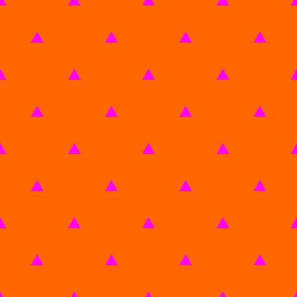 Modèle Vectoriel Tuile Avec Des Triangles Roses Sur Fond Orange — Image vectorielle