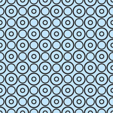 Pastel mavi arkaplanda siyah noktalı döşeme vektör deseni