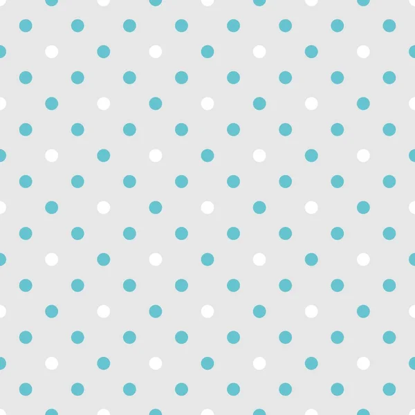 Tile Vector Pattern Mint Blue White Dots Pastel Grey Background — Stok Vektör