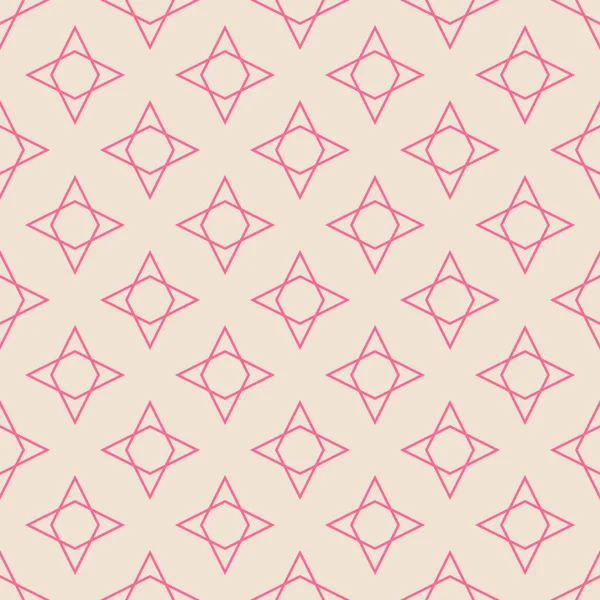 Seamless Pastel Pink Vector Pattern Decorative Tile White Print Background — Stok Vektör