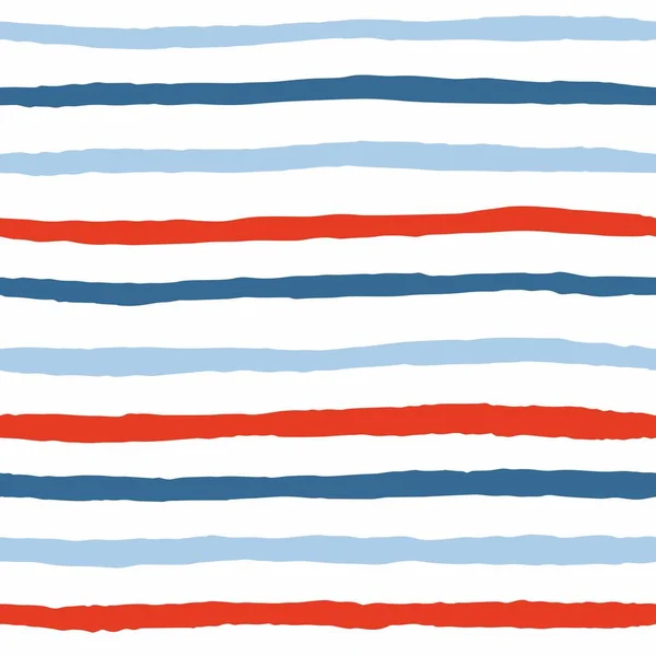 Patrón Vectores Azulejos Con Fondo Rayas Rojas Azules Blancas — Archivo Imágenes Vectoriales
