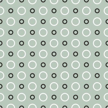 Pastel yeşil arka planda siyah beyaz noktalı döşeme vektör deseni