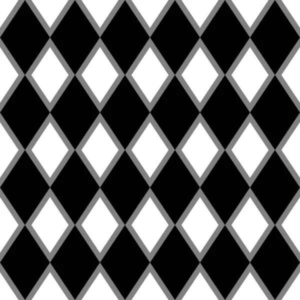 Azulejos Patrón Vectorial Blanco Negro Fondo Línea Gráfica Para Decoración — Vector de stock