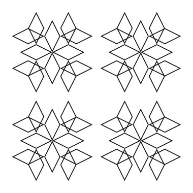 Döşeme siyah ve beyaz vektör deseni veya pürüzsüz grafik arkaplan
