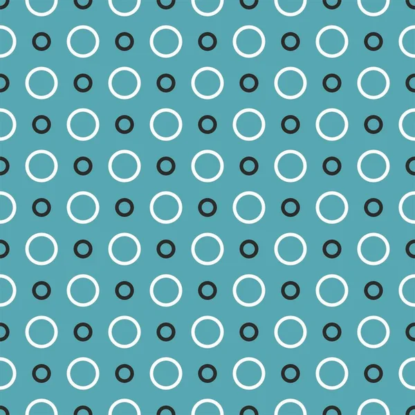 Tile Vector Pattern Black White Dots Pastel Mint Green Background — Archivo Imágenes Vectoriales