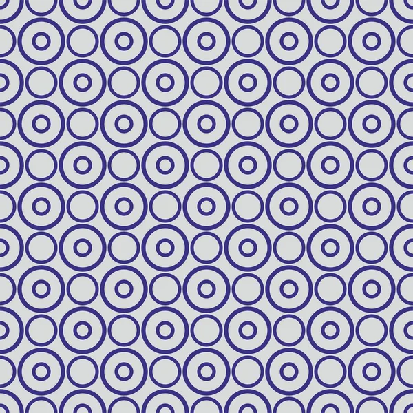Seamless Vector Pattern Tile Blue Polka Dots Pastel Grey Background — Vetor de Stock