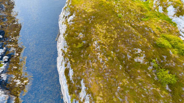 Norway coast aerial drone view